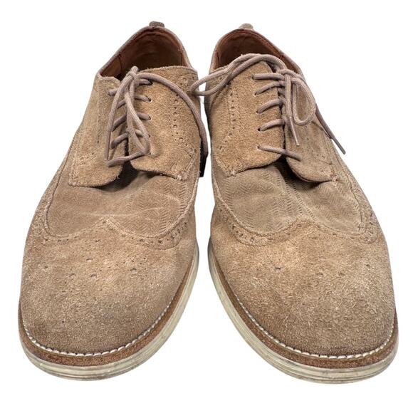 Cole Haan Grand OS Zerogrand Oxford Wingtip Shoes Men\'s 12 Brown Suede C27431‎ main image 6